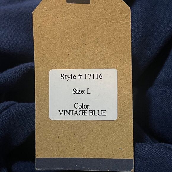 MV Sport Men's Vintage Fleece Blue Crewneck Sweatshirt RIDE BRECK Large NWT - Picture 6 of 8